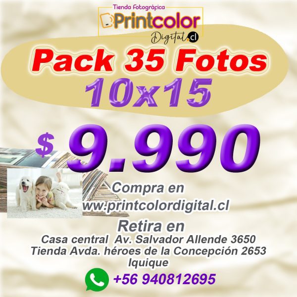 Pack Impresión 35 fotos